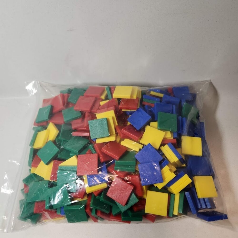 NEW 400 Square Color Tiles Math Manipulatives Sorting Stacking Comparing Blocks - Picture 2 of 5